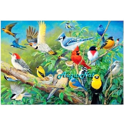 Birds diamond painting full round animal wall art scenery diamond dotz diamont drawing sticker mosaic picture home decoration