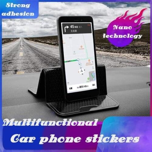 Stickable Car Phone Bracket Storage Mat Wall-Desk-Sticker Rubber-Pad Car-Phone-Holder Car-Mount Black Mobilephone Universal