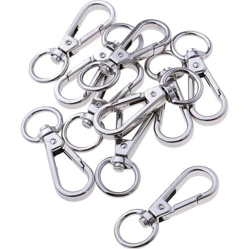 MagiDeal 10Pcs Alloy Swivel Clasps Snap Car Keychain Ring Hooks Clip for Keys Lanyards Key Holder Men Women Outdoor Tools