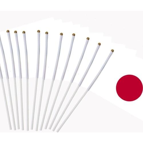 14x21cm 10pcs Small Japan flag hand waving flags with Plastic Flagpoles NC008