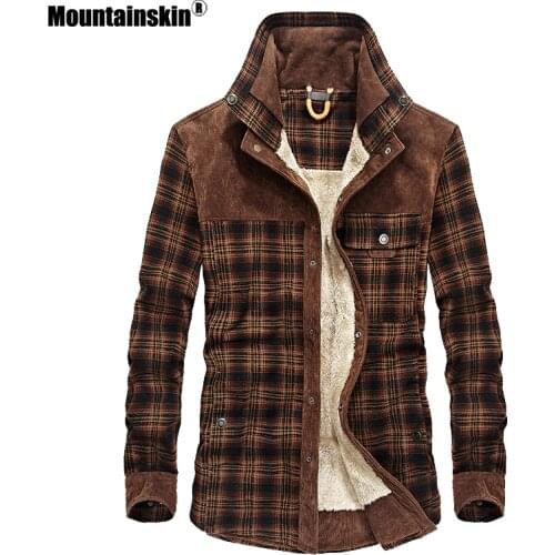 Mountainskin Mens Warm Jacket Fleece Thick Army Coat Autumn Winter Jacket Men Slim Fit Clothing Mens Brand Clothing SA831