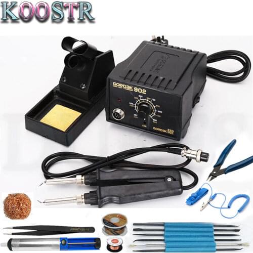 Genuine GORDAK 902 constant temperature soldering station double iron clip electric heating clip tweezers desoldering tools