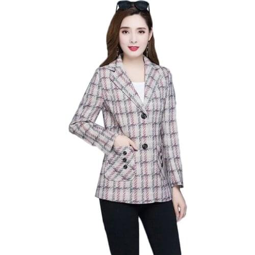 2021New Suit Middle-Aged Elderly Women Spring And Autumn Jacket Mothers Dress Plus Size 5XL Slim Age-Reducing Top Small Suit246