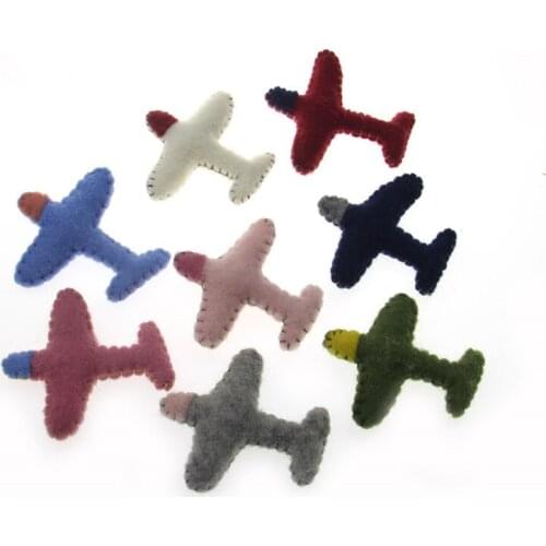New Arrival 9PCs 85*88MM 3D Kawaii Fly Dolls Craft DIY Jewelry Findings Wool Felt Handmade Crochet Airplane Fly Patch Sticker