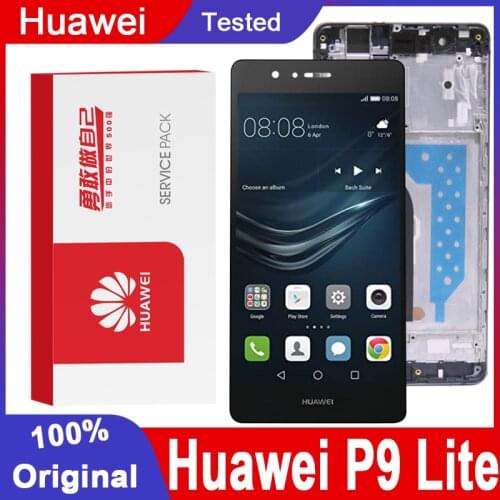 Original 5.2'' Display Replacement with Frame for Huawei P9 Lite LCD Touch Screen Digitizer Assembly VNS-L31 L21 L19 LCD Display