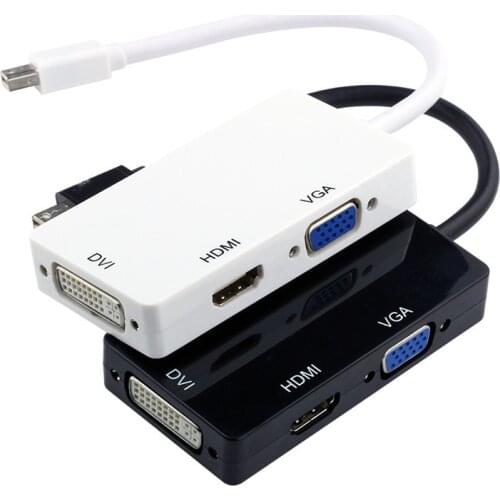 Mini DP DisplayPort to HDMI VGA DVI Adapter 3 in 1 Mini DP Cable Converter for Mac Book Pro Air Monitor Mini DisplayPort Adapter