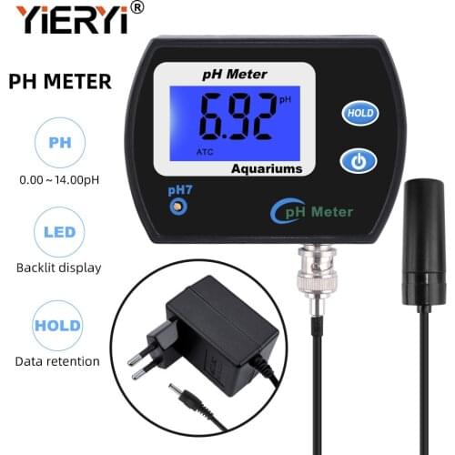 Yieryi Portable PH Meter Tester Accurate Digital Pen PH-990 Pocket Aquarium Wine Urine LCD PH Test with large screen
