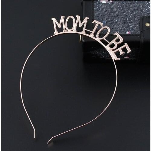 Rose Gold Silver Mom To Be Crown Headband for Baby Shower Boy Girl Gender Reveal Party Announcement Decorations Wedding Decor