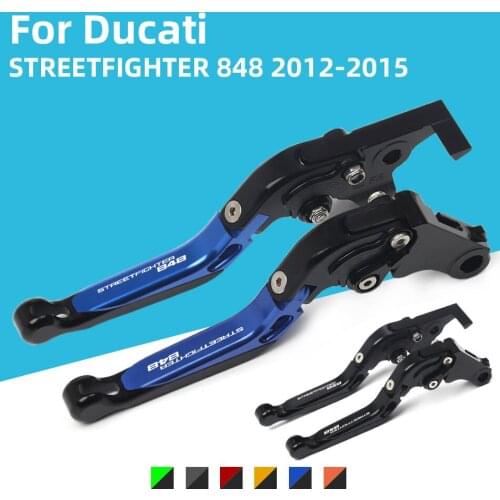 CNC Motorcycle Accessories Brake Clutch Levers with Foldable and Extendable for Ducati STREETFIGHTER 848 2012 2013 2014 2015