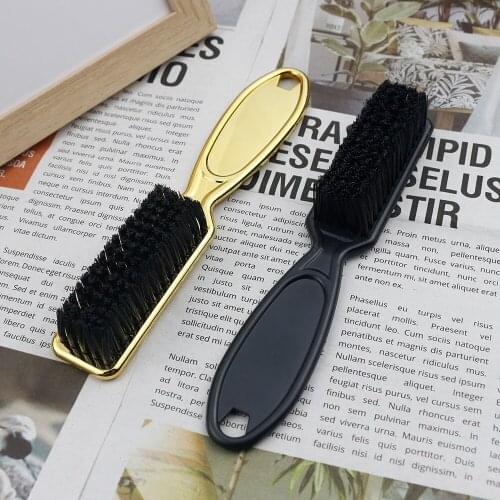 Retro Oil Head Brush Barber Shop Shaving Beard Cleaning Brush ABS Plating Cleaning Neck Hair Brush Hair Sweep Broken Hair Brush