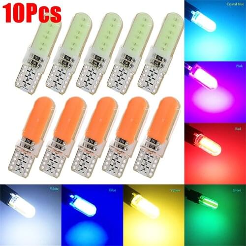 Led T10 COB Width Indicator Lights for Car Parking / Tail / Map / Step / Trunk License Plate Lights Universal Colored Lamp Light