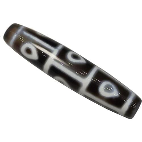 Tibet DZI Beads 12*55mm agate stone 9 eyes Lotus heart DZI men and women amulet jewelry DIY Free Shipping