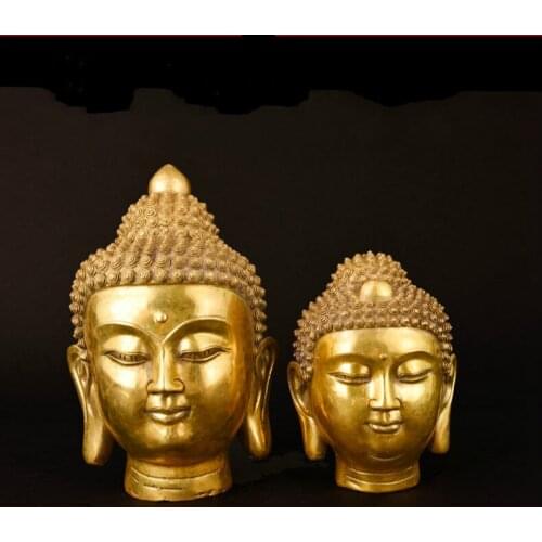 Pure Copper Buddha Head Ornaments Such As Buddha Sakyamuni Head Town House Zen Large Porch Chinese Furnishings