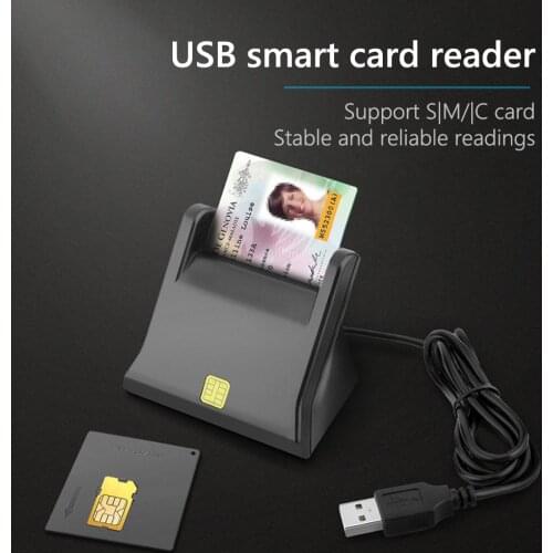 USB Smart Card Reader Memory IC ID Bank Card EMV ATM CAC DNIE SIM Cloner Connector Adapter for PC Computer