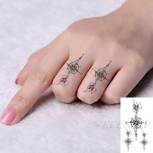 Waterproof Temporary Tattoo Sticker Feather Arrow Compass Anchor Element Fake Tatto Flash Tatoo Small Body Art for Kid Men Women