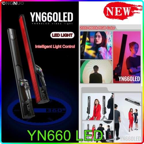 YONGNUO YN660LED Handheld LED Video Light Touch Adjusting Bi-colo 2000-9900k RGB Color with Remote Control PK Nanlite,Luxceo