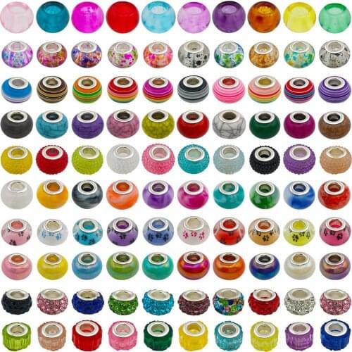 10/20pcs Fashion Bracelet Beads Metal Large Hole Beads For Jewelry Making Bracelet Accessories Women Pandora Style Beaded DIY