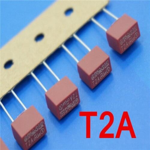 1000 pcs/lot) T2A 250V TE5 Slow Blow Subminiature Fuse, UL VDE RoHS Approved, 2A, 2Amp