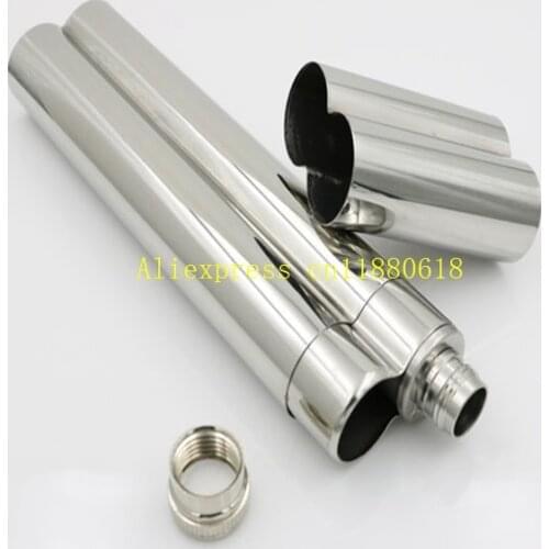 150pcs/lot Fast shipping 2 in 1 combine 2 OZ Stainless Steel Mini Hip Flask + Cigar Tube Holder