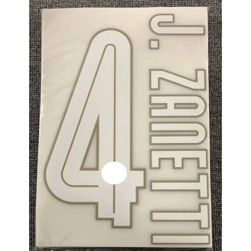 2008-2009 Retro #4 J. ZANETTI Nameset Printing Patches for Clothing Soccer Badge
