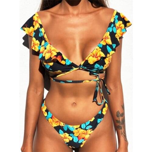 2020 New Style Swimsuit Printed Bikini Sexy Women Swimsuit Swimwear Bikini Summer Beach Wear Biquini New Arrival Cikini S-L