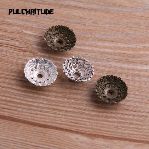 30pcs 15*15mm Two Color Receptacle Hollow Flower Letter S DIY Spaced Jewelry Accessories Charms For Jewelry Making
