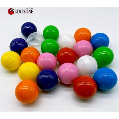 Free shipping 30pcs 38mm full transparent color toy capsules; Plastic Toy Capsule solid color ball