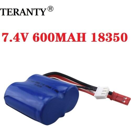 7.4V 600mAh rechargeable battery +charger for EB02 Wireless RC Boat Circulating Water-Cooled High-Speed Boat Battery Accessories