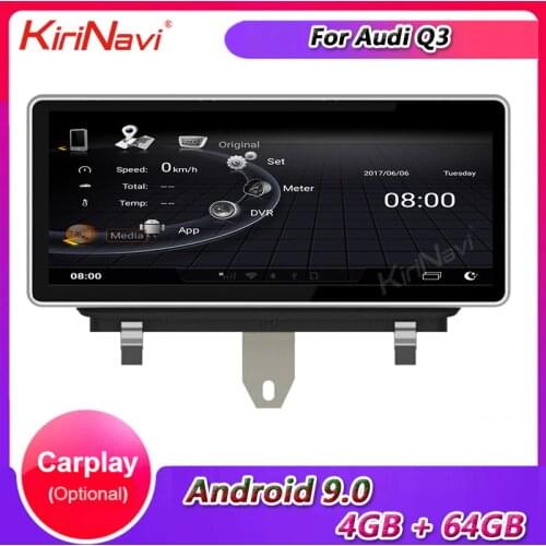 KiriNavi 10.25" Touch Screen Android 10.0 Car Radio For Audi Q3 Car DVD Multimedia Player Stereo Carplay Auto GPS 4G 2013-2018