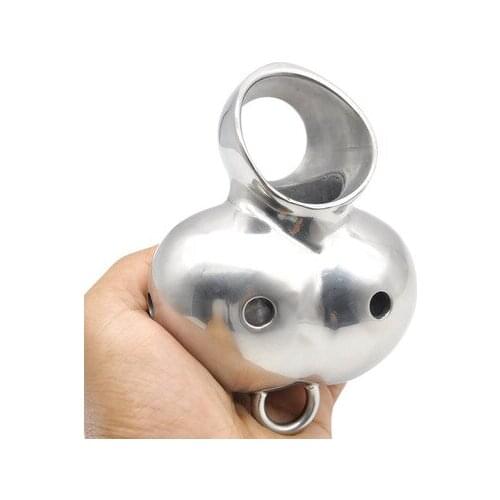 Free shipping!!!New Stainless Steel Male Chastity Device Penis Ring Cock Cage Ball Enhancer Protector Sex Toys SNA317