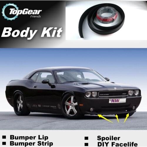 Bumper Lip Deflector Lips For Dodge Charger 2006~2020 Front Spoiler Skirt For TopGear Fans Car Tuning / Body Kit / Strip