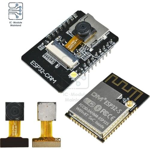 ESP32 ESP32-CAM WiFi Wireless Module ESP32-S Dual-core OV2640 Camera Bluetooth Development Board with IPEX Socket for Arduino