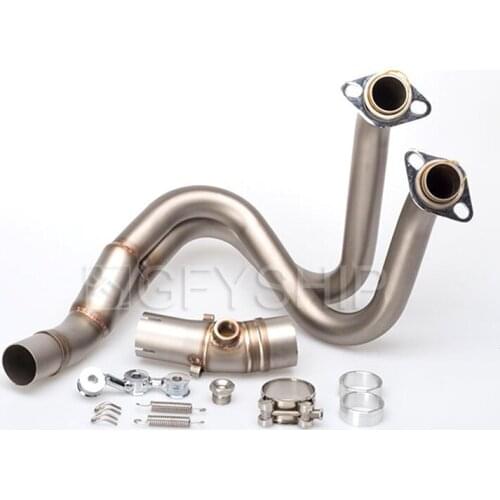 Motorcycle Exhaust Muffler Front And Middle Link Pipe Full System For Kawasaki ER6N ER6F Ninja 650R 2012 2013 2014 2015 Slip-on