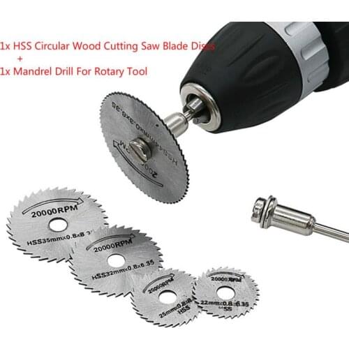 Top selling 1x HSS Circular Wood Cutting Saw Blade Discs + 1x Mandrel Drill For Rotary Tool Support Wholesale and Dropshipping