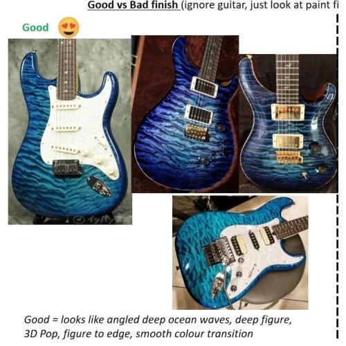 Customized electric guitar bolt on joined, with 3D effect our best quilt flame with roasted flame neck,with flame pickguard