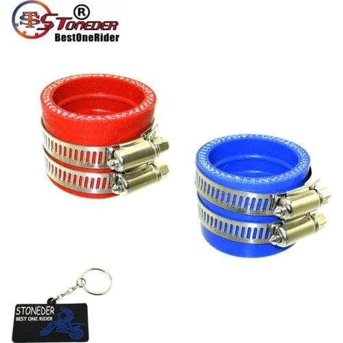 STONEDER Red Blue Carburetor Carb 40mm Intake Pipe Rubber Manifold Adapter Boot Sleeve Joint For Pit Dirt Bike Motorcycle