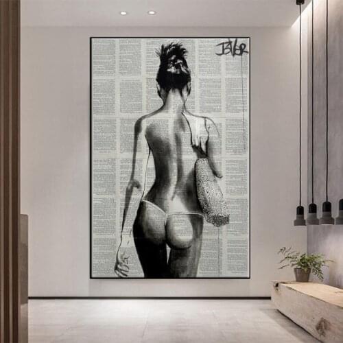 Nordic Figure Canvas Painting Modern Nude Woman Pictures Abstract Posters and Prints for Living Room Decor No Frame
