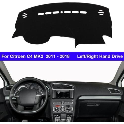 Car Dashboard Cover Dash Mat Carpet Cape For Citroen C4 MK2 2011 - 2018 LHD RHD Sunshade Anti-sun 2017 2016 2015 2014 2013 2012