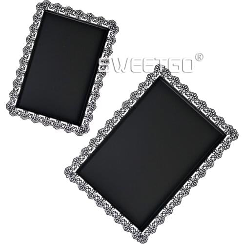 Black cake tray metal iron rectangle plate for party cupcake cake baking tool display plate for candy bar decoration bakeware