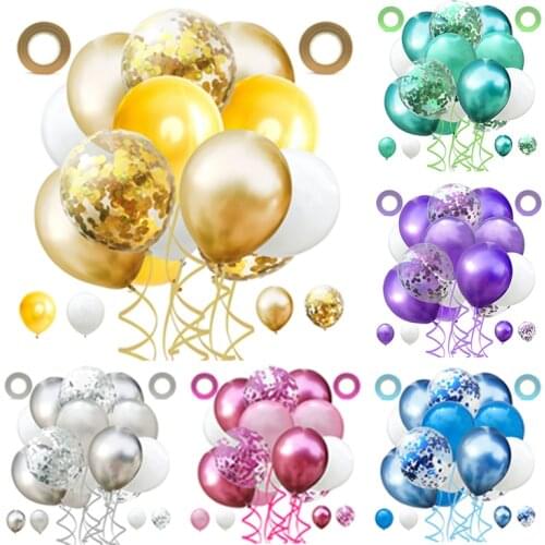 Metallic Chrome Balloons Birthday Party Decoration Adult Wedding Balloon Helium Champagne Balloons Baby Shower Event Party