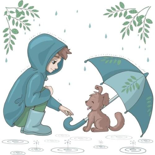 DABOXIBO Girl In The Rain Metal Cutting Dies Clear Stamps Mold For DIY Scrapbooking Cards Making Decorate Crafts 2020 NEW