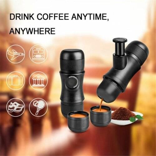 Mini coffee machine manual coffee machine portable pressure espresso coffee pot family traveler handheld espresso machine coffee