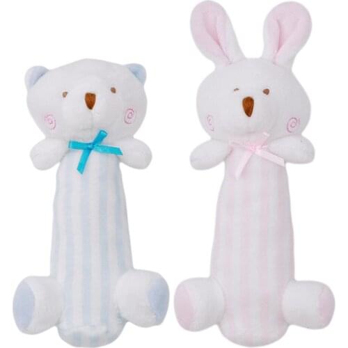 Cartoon Newborn Baby Toy Plush Rattle Infant Ring Bell Hand Grasp Toys Soft Mobiles New Born Crib Dolls Baby Toys 0-12 Months