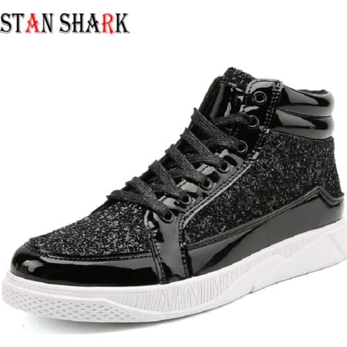 New Designer Men Flats Autumn Spring Gold Silver Sequins Shiny Designer Shoes For Men Bling Shoes Men Bling Shoes Size 39-45