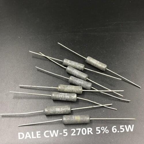 Original new 100% CW-5 270R 5% 6.5W 22X7MM black precision non inductive wound resistor (Inductor)