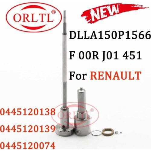 ORLTL Nozzle DLLA150P1566 (0433171965) VALVE F00RJ01451Diesel Injector Repair Kit For 0445120074 0445120138 0445120139 098643553