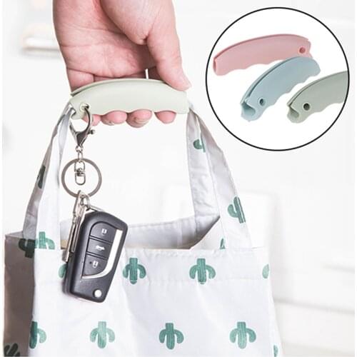 Silicone Portable Vegetable Device Labor Saving Shopping Bag Carry Holder with keyhole Handle Comfortable Grip Protect Hand Tool
