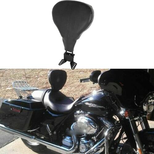 Adjustable Driver Rider Backrest Sissy Bar For Harley Touring Electra Glide Road King 1988-2008 PU Leather Black