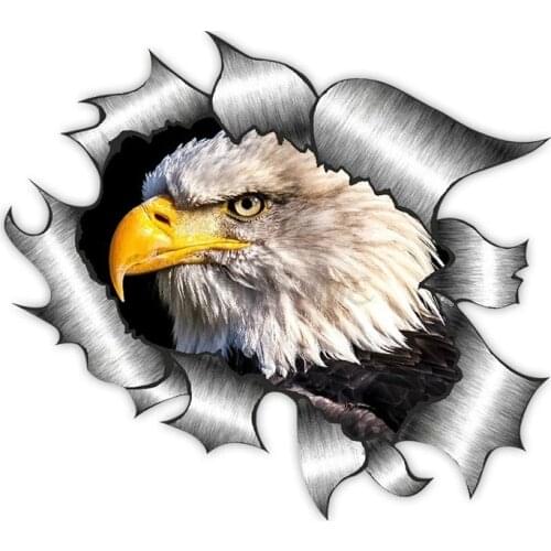 S50507# Various Sizes Personality PVC Decal Bald Eagle Waterproof Car Sticker on Motorcycle Laptop Decorative