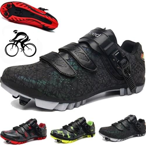 Self-locking 2021 MTB Cycling Shoes Sneakers Men Mountain Bike Shoes Luminous Road Bicycle Shoes Ultralight Cycling Sneakers
